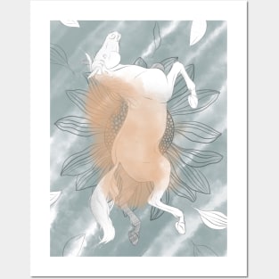 Gravitating Horse Abstract Sketch Poster Posters and Art